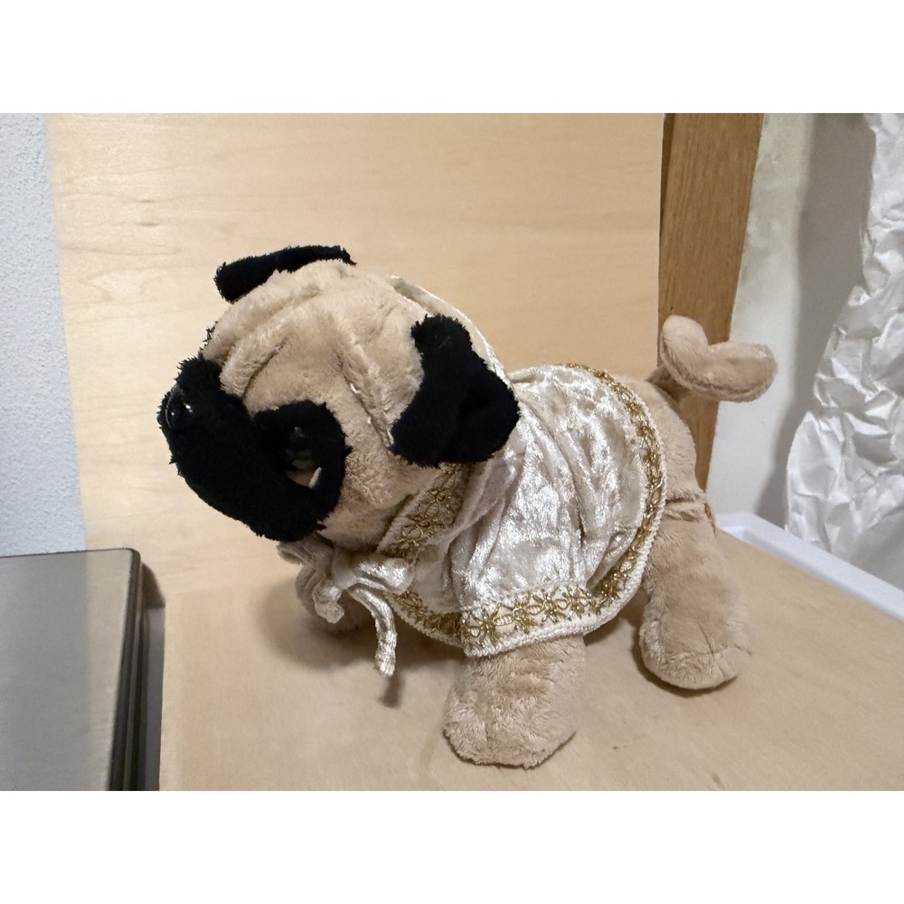 Ganz Webkinz stuffed animal Pug With Outfit